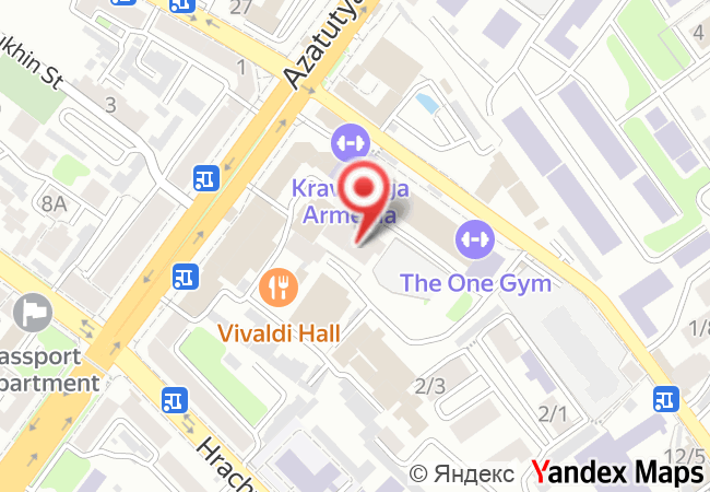 Map: PADEL BATTLE, Azatutyan Ave 24/31, Yerevan
